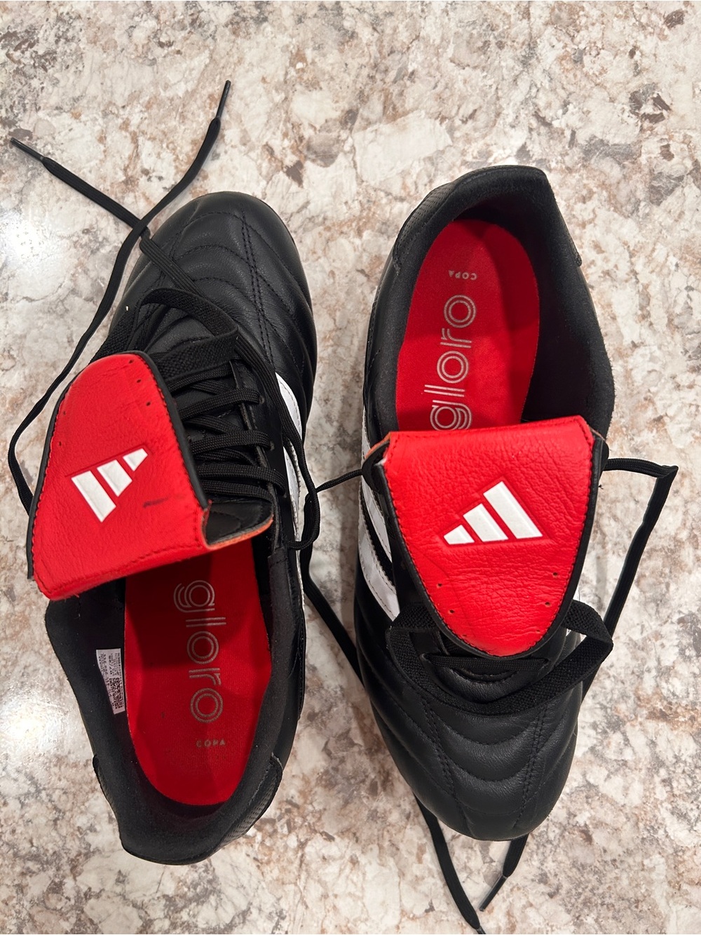 adidas mens Black & Red Copa Gloro Soccer cleats